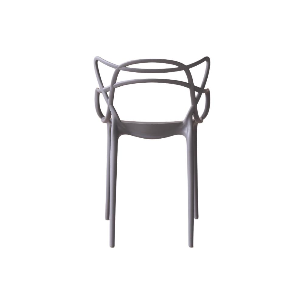 Silla Palermo, Color Gris, con Espaldar y Diseño Moderno