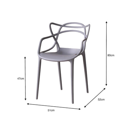 Silla Palermo, Color Gris, con Espaldar y Diseño Moderno