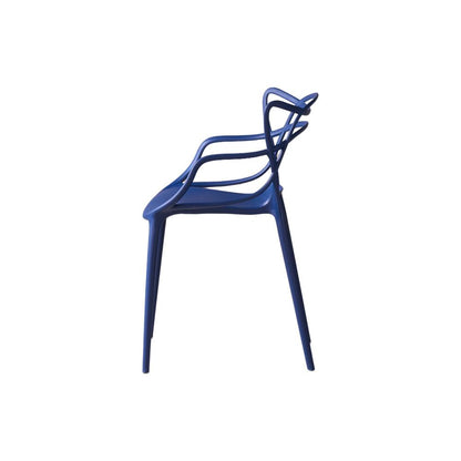 Set de 2 Sillas Palermo, Color Azul, con Espaldar y Diseño Moderno