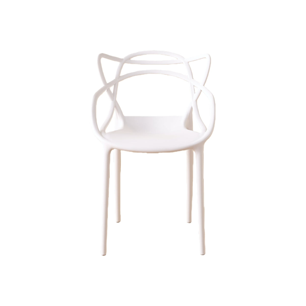 Silla Palermo, Color Blanco, con Espaldar y Diseño Moderno, vista superior