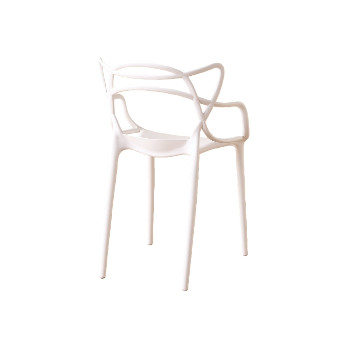 Silla Palermo, Color Blanco, con Espaldar y Diseño Moderno, detalle interior