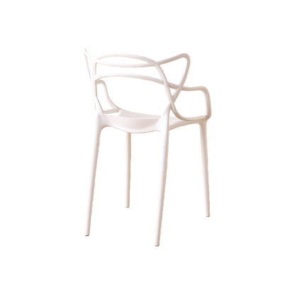 Silla Palermo, Color Blanco, con Espaldar y Diseño Moderno, detalle interior