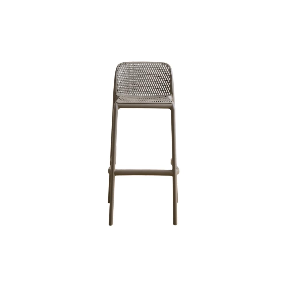 Silla para Bar Túnez, Color Taupe, con Espaldar Redondeado y Transpirable, medidas