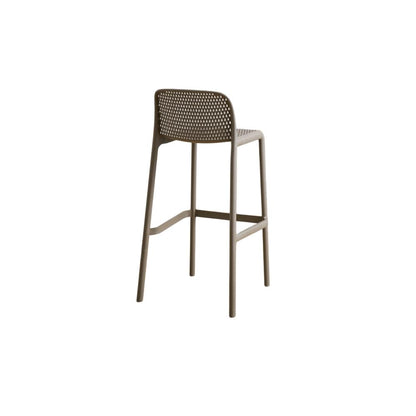 Silla para Bar Túnez, Color Taupe, con Espaldar Redondeado y Transpirable, vista superior