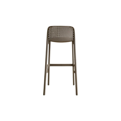 Silla para Bar Túnez, Color Taupe, con Espaldar Redondeado y Transpirable, abierto