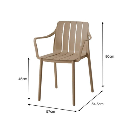 Juego de Comedor Vive · Mesa Redonda + 2 Sillas · Taupe