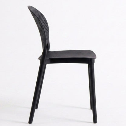 Silla Florida, Color Negro, con Espaldar y Diseño Moderno