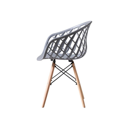 Silla Oasis con Brazos, Color Gris, con Espaldar, vista superior