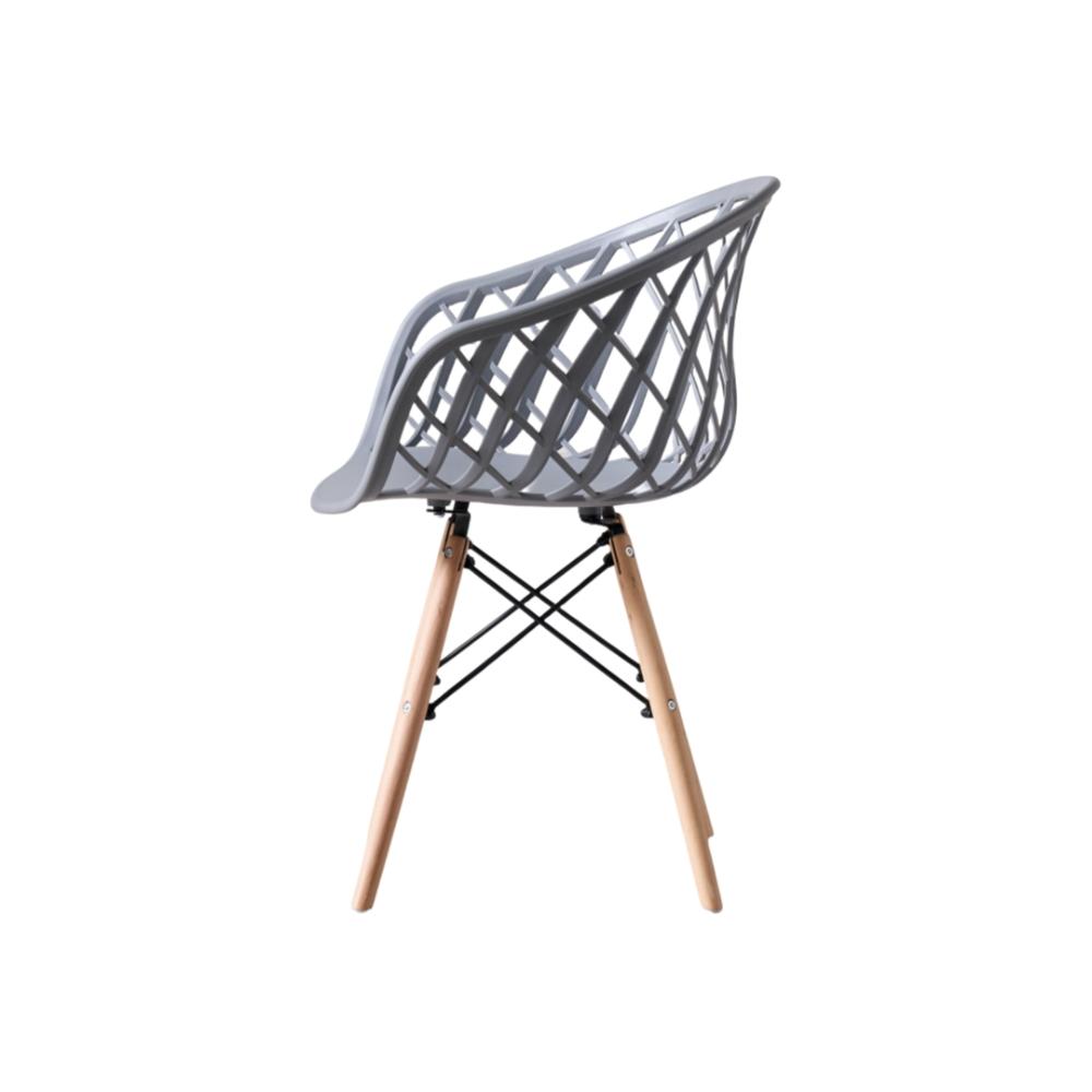 Silla Oasis con Brazos, Color Gris, con Espaldar, vista superior