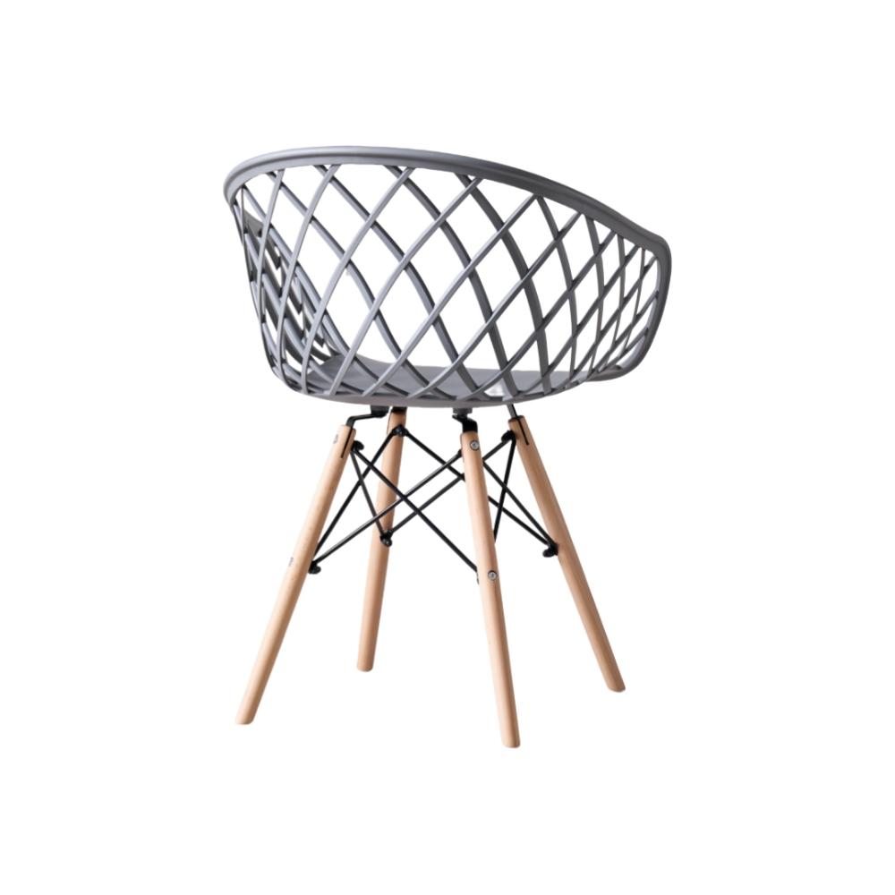 Silla Oasis con Brazos, Color Gris, con Espaldar, abierto