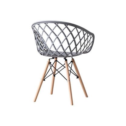 Silla Oasis con Brazos, Color Gris, con Espaldar, abierto