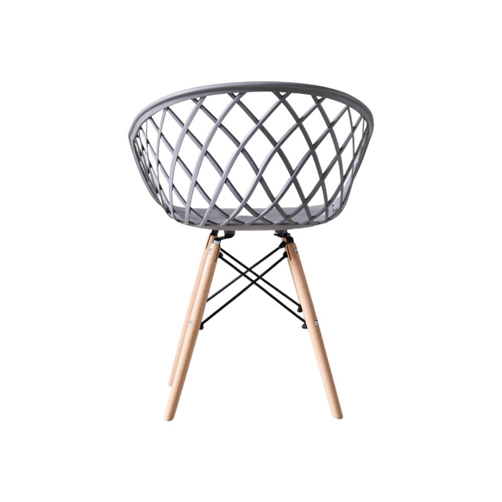 Silla Oasis con Brazos, Color Gris, con Espaldar, detalle interior