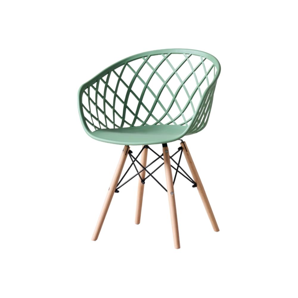 Silla Oasis con Brazos, Color Verde Olivo, con Espaldar, en ambiente