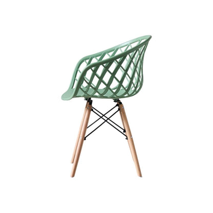 Silla Oasis con Brazos, Color Verde Olivo, con Espaldar, detalle de acabado
