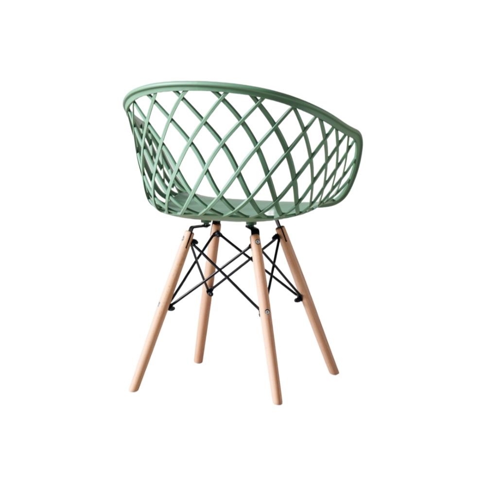 Silla Oasis con Brazos, Color Verde Olivo, con Espaldar, vista superior