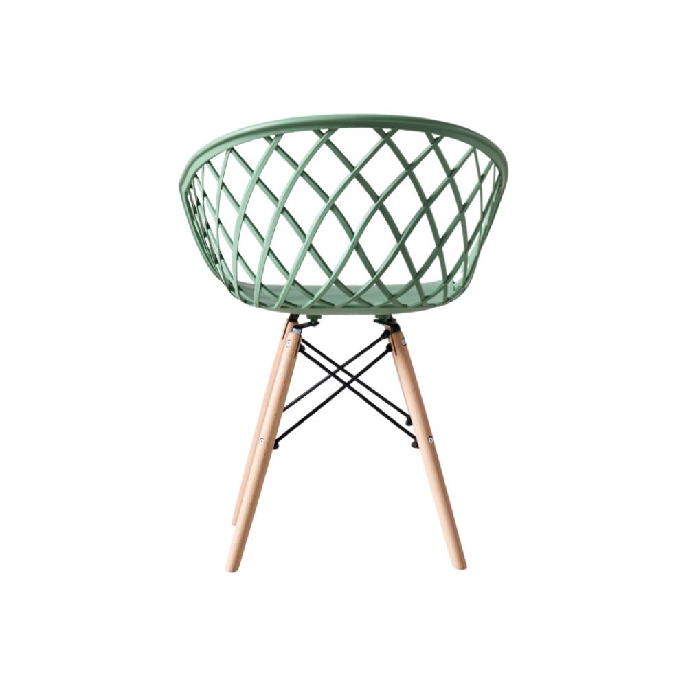 Silla Oasis con Brazos, Color Verde Olivo, con Espaldar, abierto