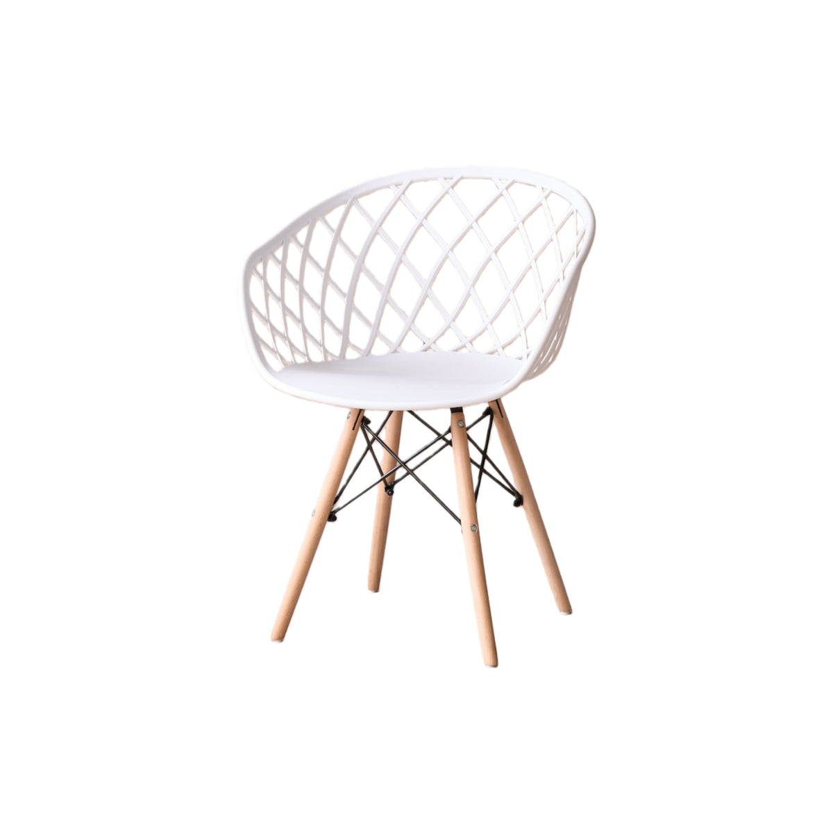Set de 4 Sillas Oasis con Brazos, Color Blanco, con Espaldar