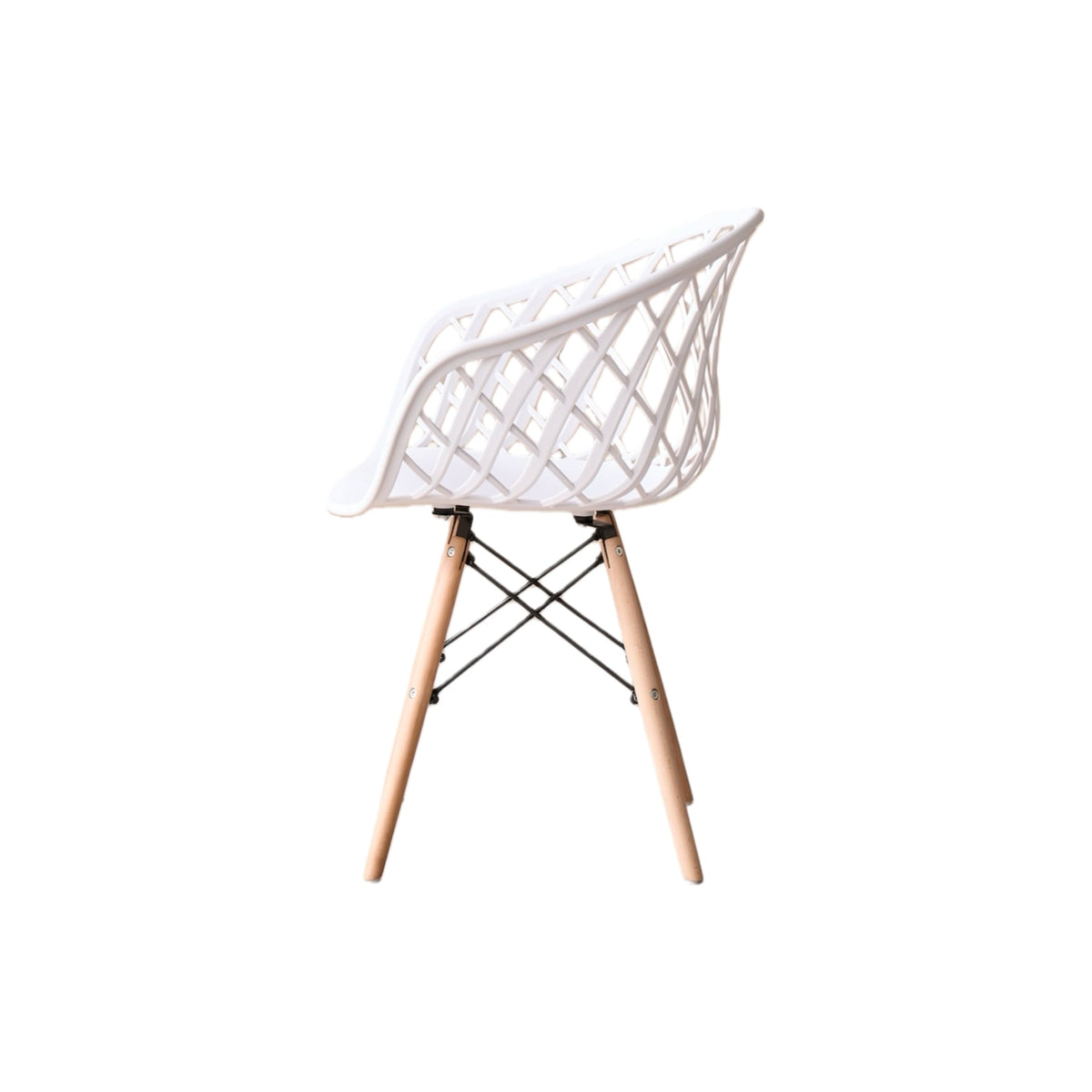 Set de 4 Sillas Oasis con Brazos, Color Blanco, con Espaldar