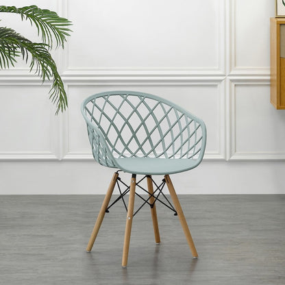 Silla Oasis con Brazos, Color Azul Claro, con Espaldar