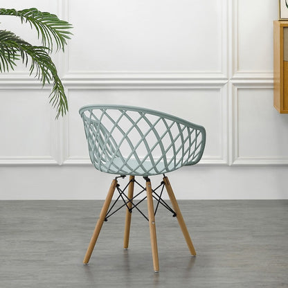 Silla Oasis con Brazos, Color Azul Claro, con Espaldar