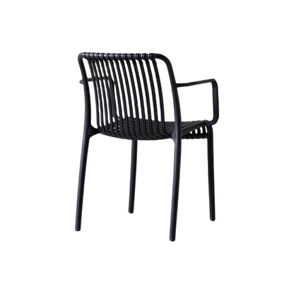 Silla Terra con Brazos, Color Negro, con Espaldar