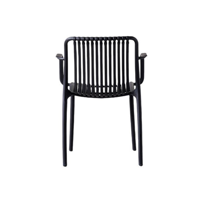Silla Terra con Brazos, Color Negro, con Espaldar
