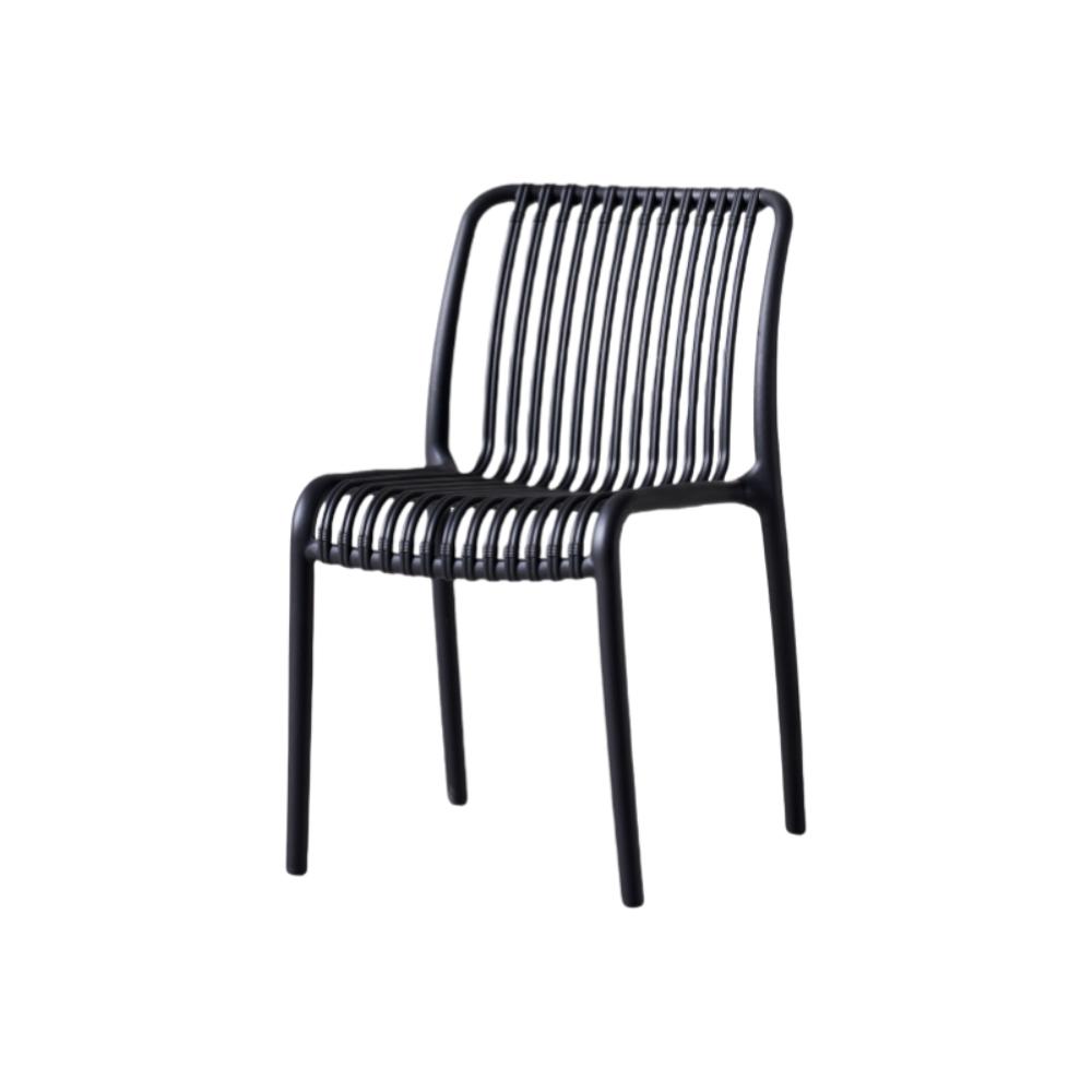 Silla Terra, Color Negro, con Espaldar, vista superior