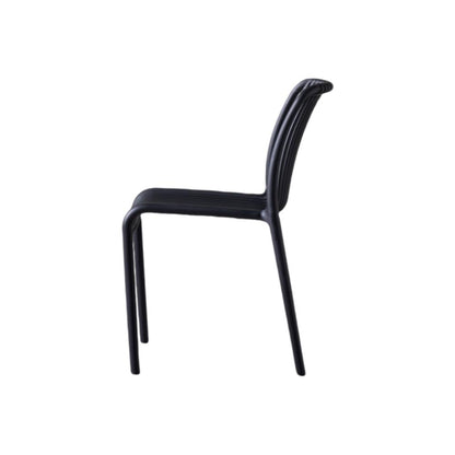 Silla Terra, Color Negro, con Espaldar, detalle interior
