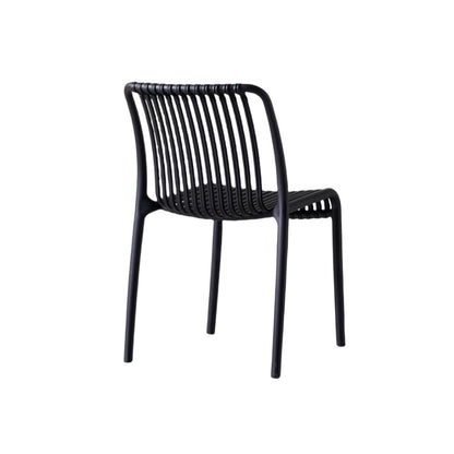 Silla Terra, Color Negro, con Espaldar, vista en perspectiva