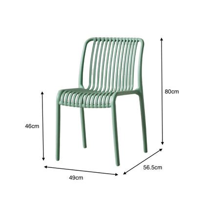 Silla Terra, Color Verde Olivo, con Espaldar, vista en perspectiva