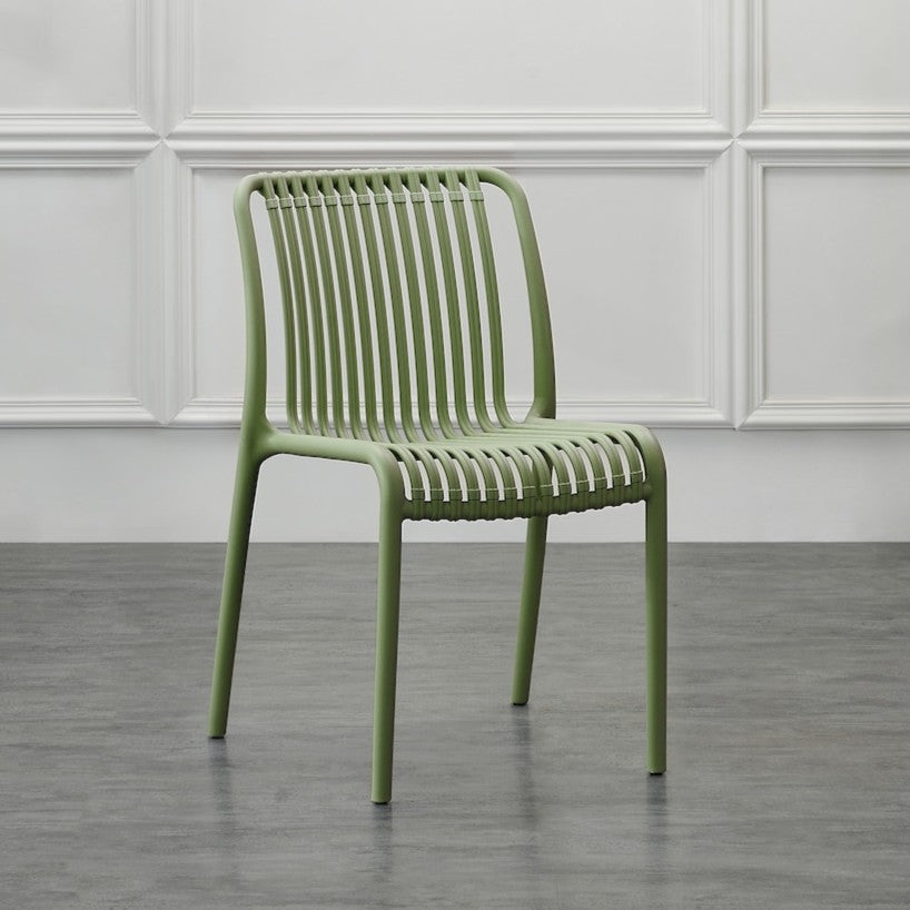 Set de 4 Sillas Terra, Color Verde, con Espaldar