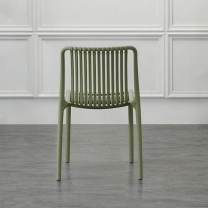 Set de 4 Sillas Terra, Color Verde, con Espaldar