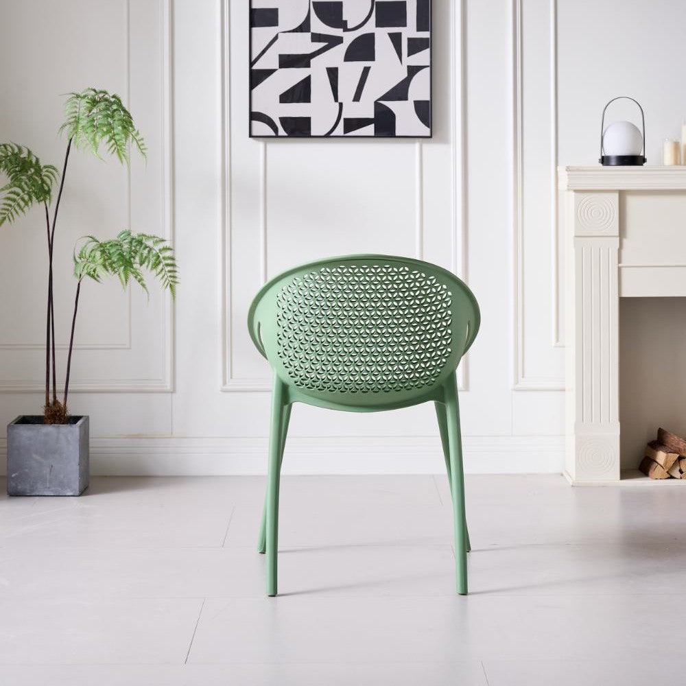 Silla Selva con Brazos, Color Verde Olivo, con Espaldar, detalle