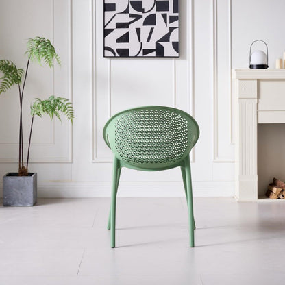 Silla Selva con Brazos, Color Verde Olivo, con Espaldar, detalle
