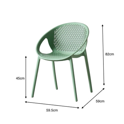 Silla Selva con Brazos, Color Verde Olivo, con Espaldar, detalle
