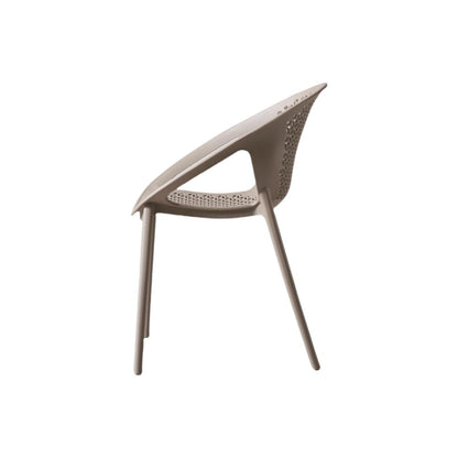 Silla Selva con Brazos, Color Taupe, con Espaldar, vista superior