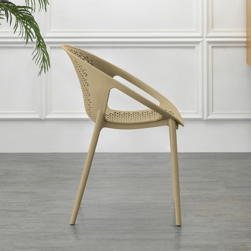 Set de 2 Sillas Selva con Brazos, Color Khaki, con Espaldar