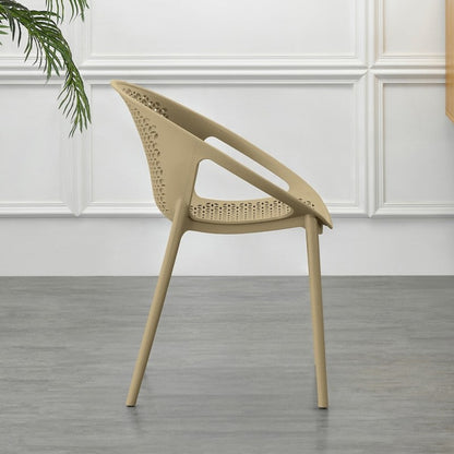 Set de 2 Sillas Selva con Brazos, Color Khaki, con Espaldar