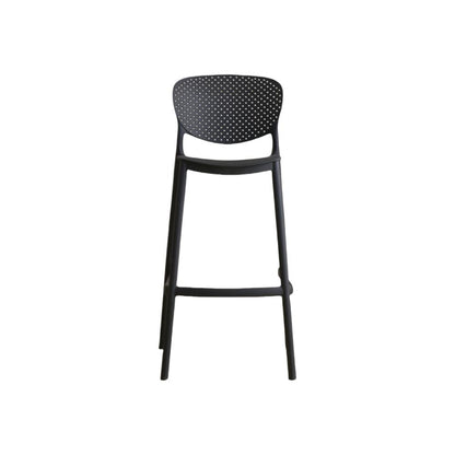 Silla para Bar Río, Color Negro, Diseño Moderno, detalle de acabado