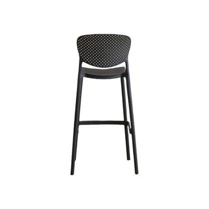 Silla para Bar Río, Color Negro, Diseño Moderno, detalle interior
