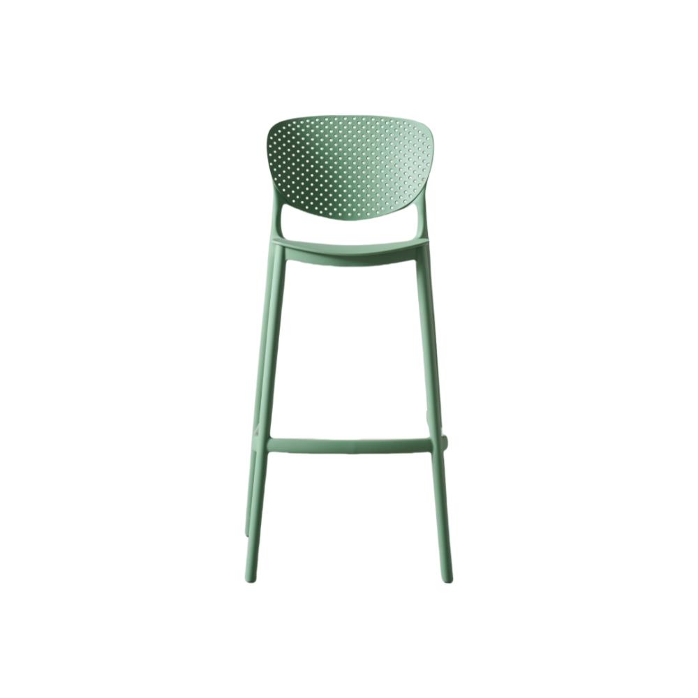 Set de 3 Sillas para Bar Río · Verde Olivo, Terracota y Negro