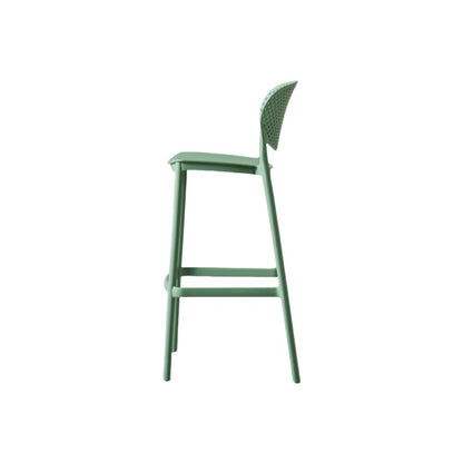 Silla para Bar Río, Color Verde Olivo, Diseño Moderno, vista en perspectiva