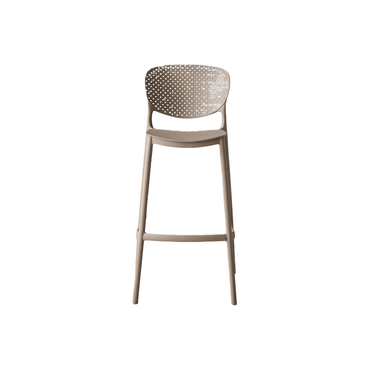 Silla para Bar Río, Color Taupe, Diseño Moderno, detalle de acabado