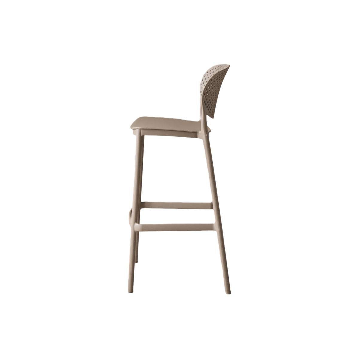 Silla para Bar Río, Color Taupe, Diseño Moderno, vista superior