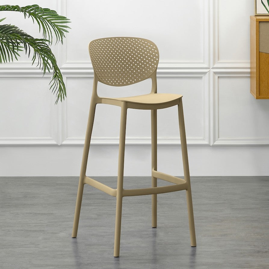 Silla para Bar Río, Color Khaki, Diseño Moderno