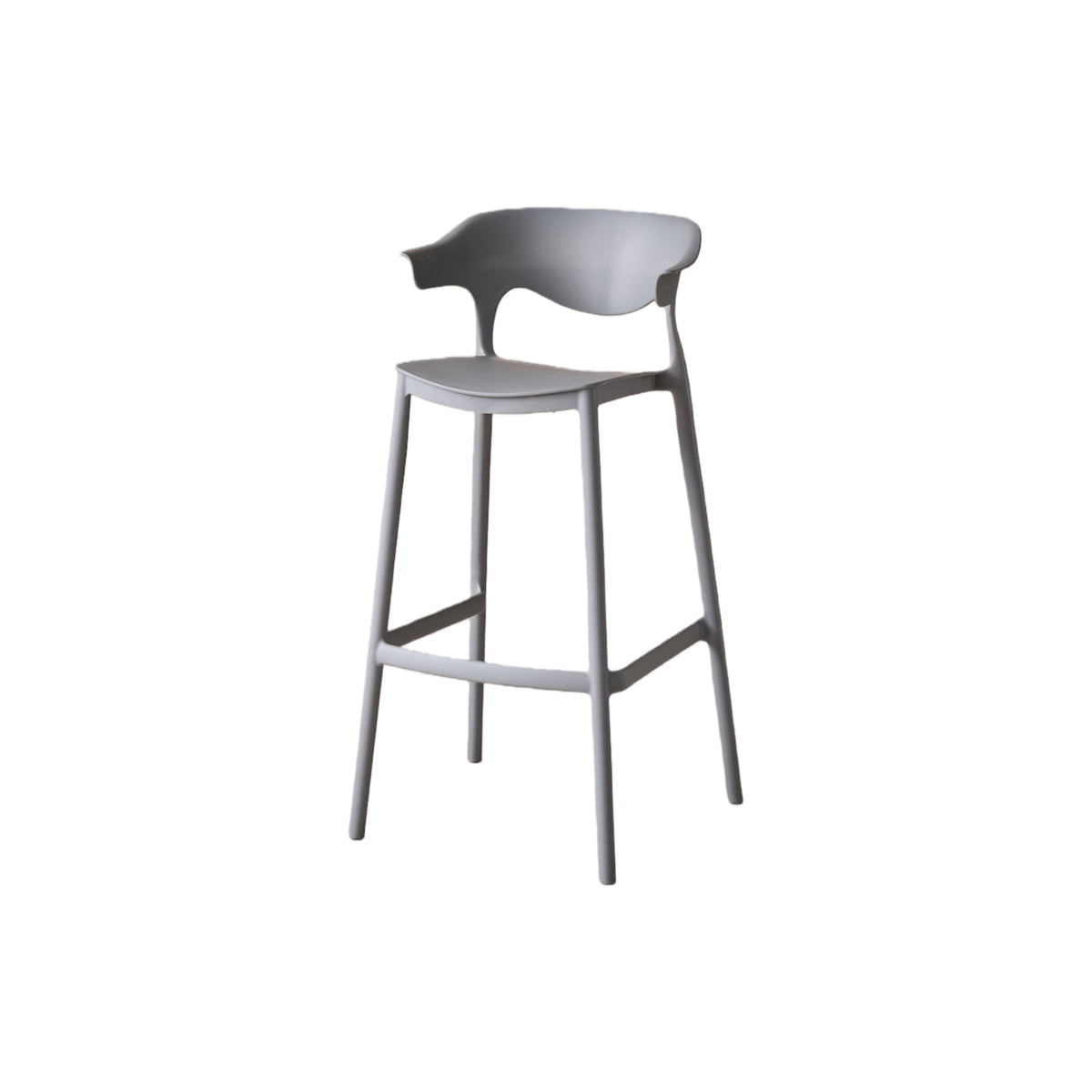 Silla para Bar Elena, Color Gris Oscuro, Diseño Moderno, medidas