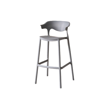 Silla para Bar Elena, Color Gris Oscuro, Diseño Moderno, medidas