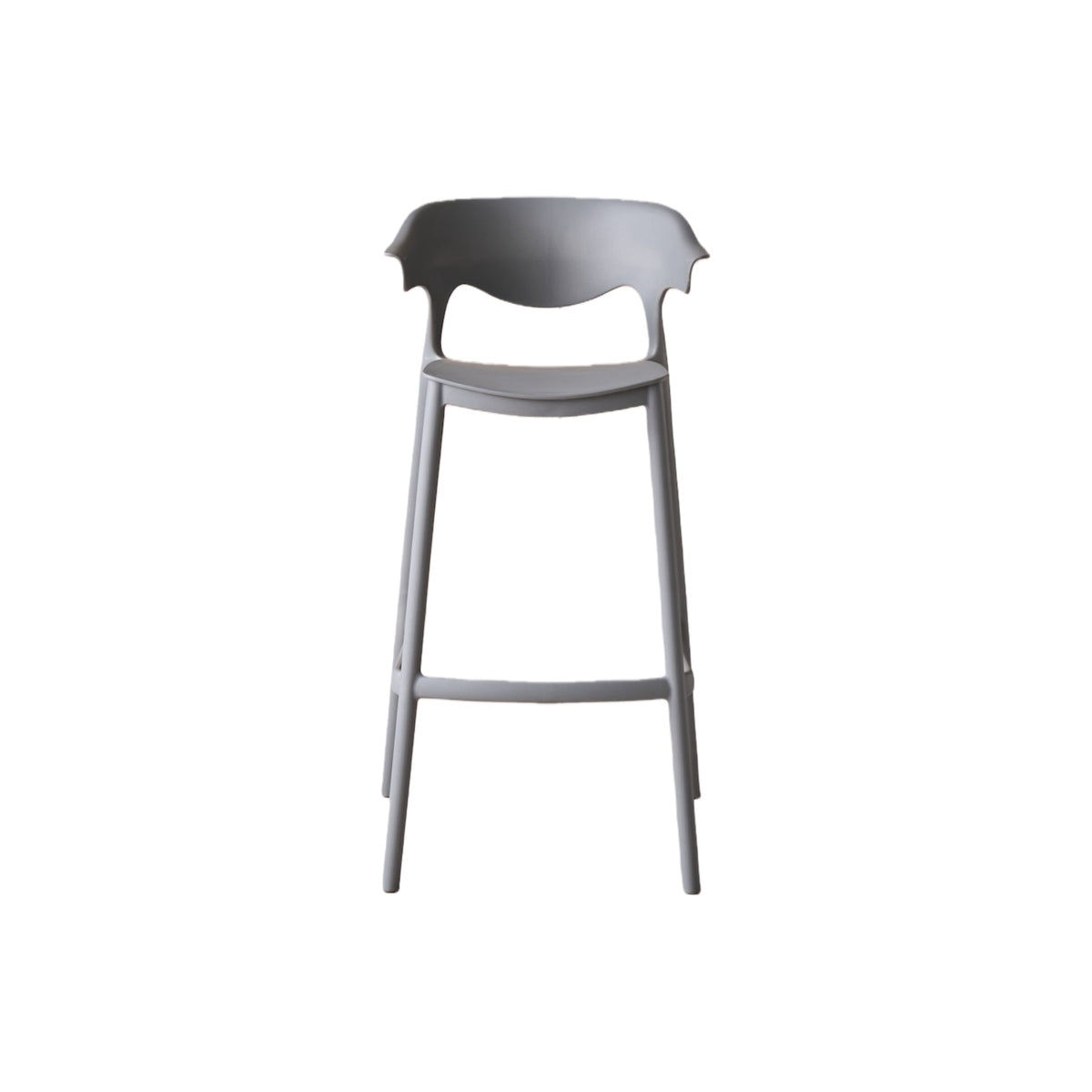 Silla para Bar Elena, Color Gris Oscuro, Diseño Moderno, detalle de acabado