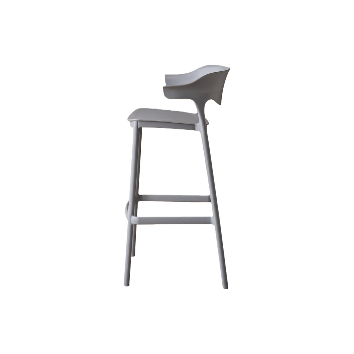 Silla para Bar Elena, Color Gris Oscuro, Diseño Moderno, vista superior
