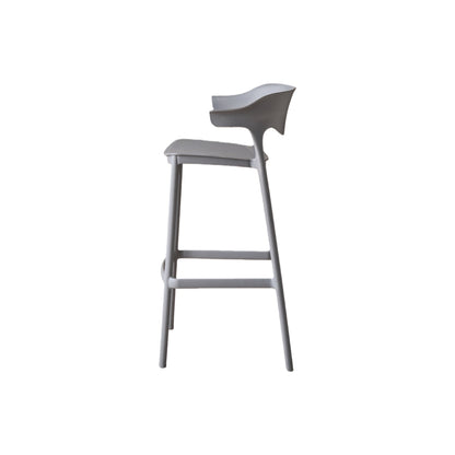 Silla para Bar Elena, Color Gris Oscuro, Diseño Moderno, vista superior